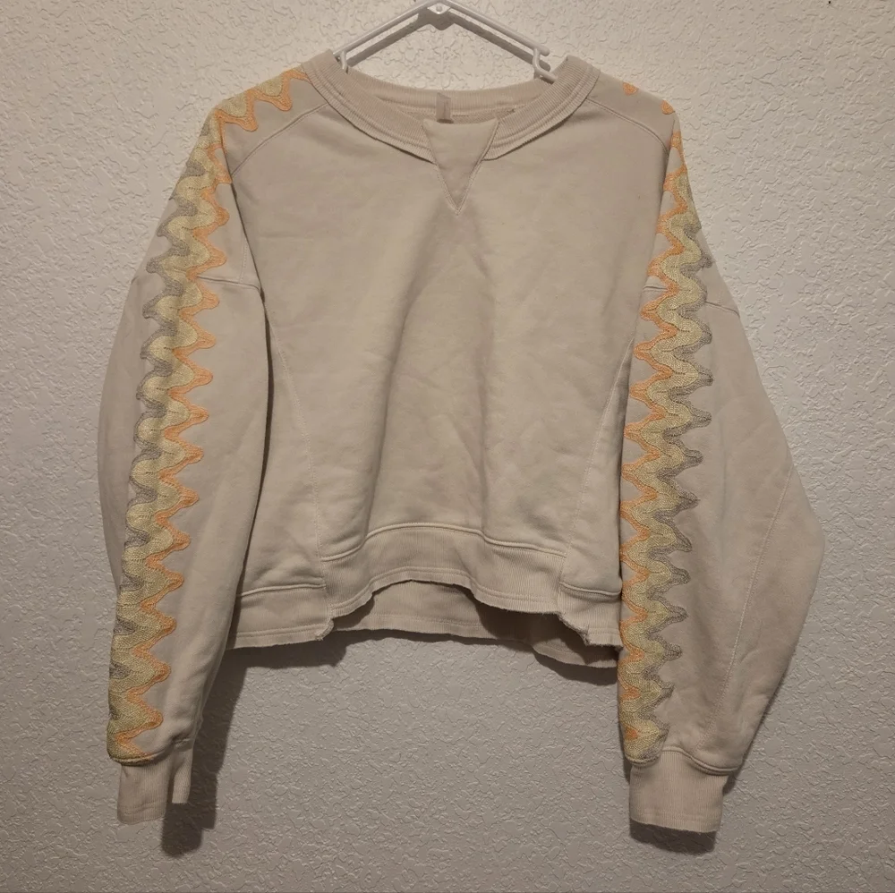 FP Movement - Feeling Wavy Printed Sleeve Sweatshirt Size: Small - Picture 5 of 7